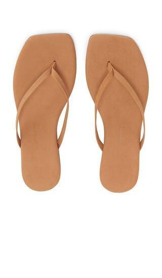 TKEES Square Toe Lily Suede Sandal in Tan. - size 10 | Revolve Clothing (Global)