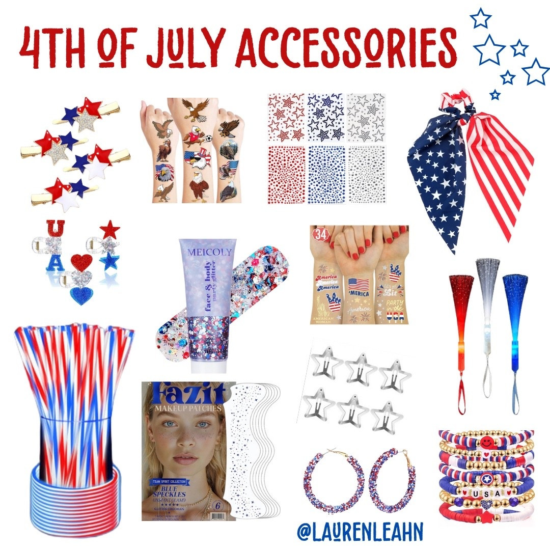 Fourth of July Patriotic accessories from Amazon 🇺🇸✨ #amazon #fourthofjuly 

#LTKKids #LTKSummerEdit #LTKFamily