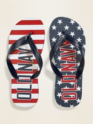 Printed Logo-Graphic Flip-Flops for Boys | Old Navy (US)