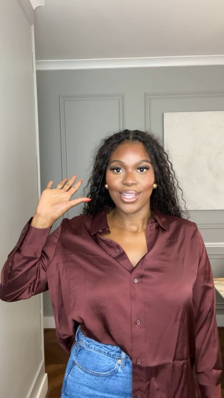 Burgundy blouse 

#LTKstyletip #LTKmodest #LTKcurves
