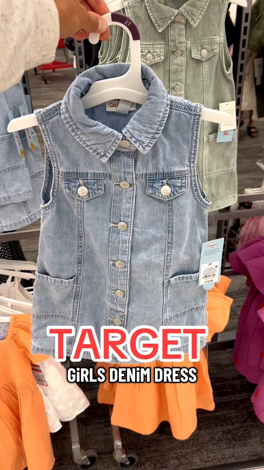 🎯TARGET🎯
THE perfect denim dresses for girls🩵 I’m LOVING the sage option. Paired with a t-shirt or long sleeve, these are the perfect pieces to transition to fall🍁
#target #targetkids #denimdress #girlsdress #toddlerdress 

#LTKFamily #LTKSeasonal #LTKKids