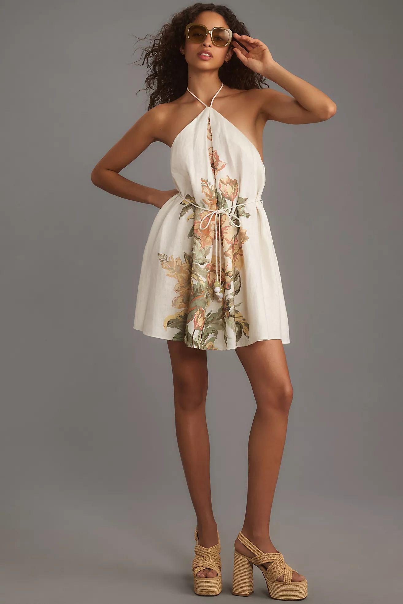 Significant Other Halter Swing Floral Mini Dress | Anthropologie (US)