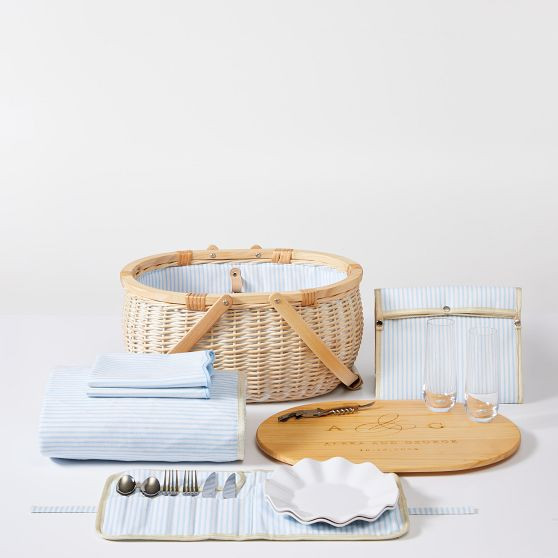 Classic Wicker Picnic Basket For 2 | Mark and Graham