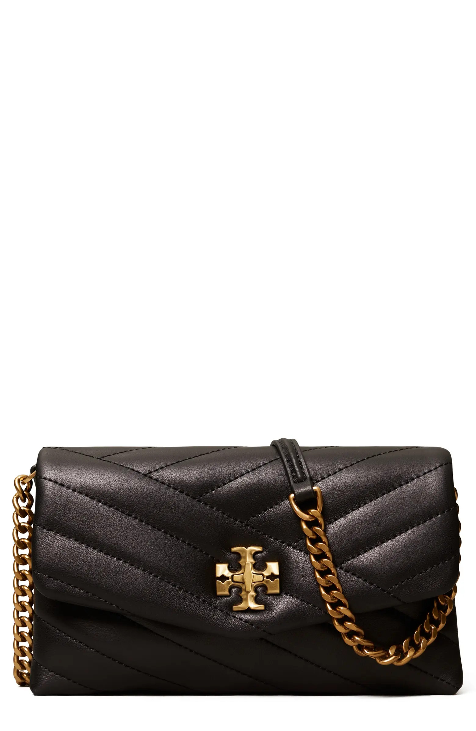 Kira Chevron Quilted Leather Wallet on a Chain | Nordstrom