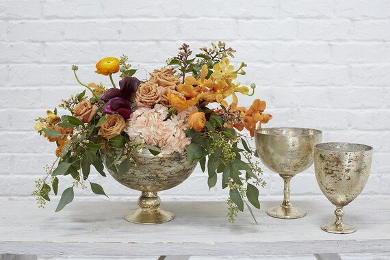 Decorative Genevive Compote Collection L Glass Vase  Wedding | Etsy | Etsy (US)