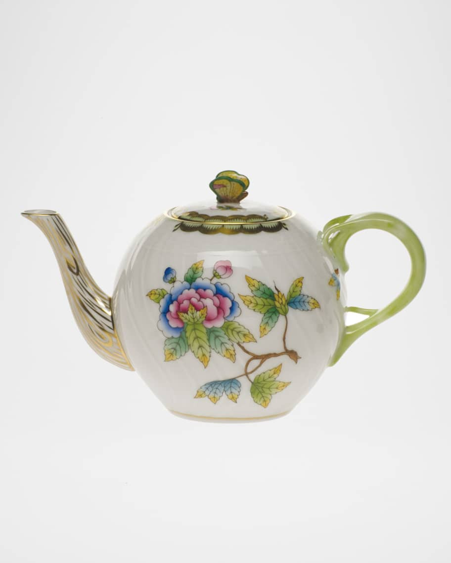 Herend Queen Victoria Teapot with Butterfly Finial | Neiman Marcus