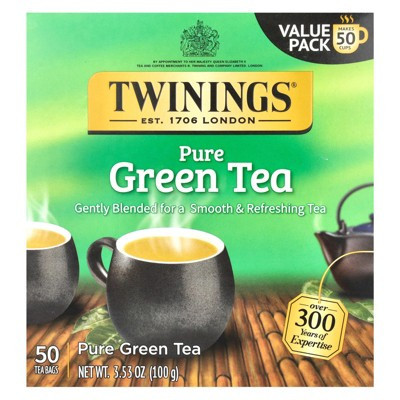 Twinings Pure Green Tea, 50 Tea Bags, 3.53 oz (100 g) | Target