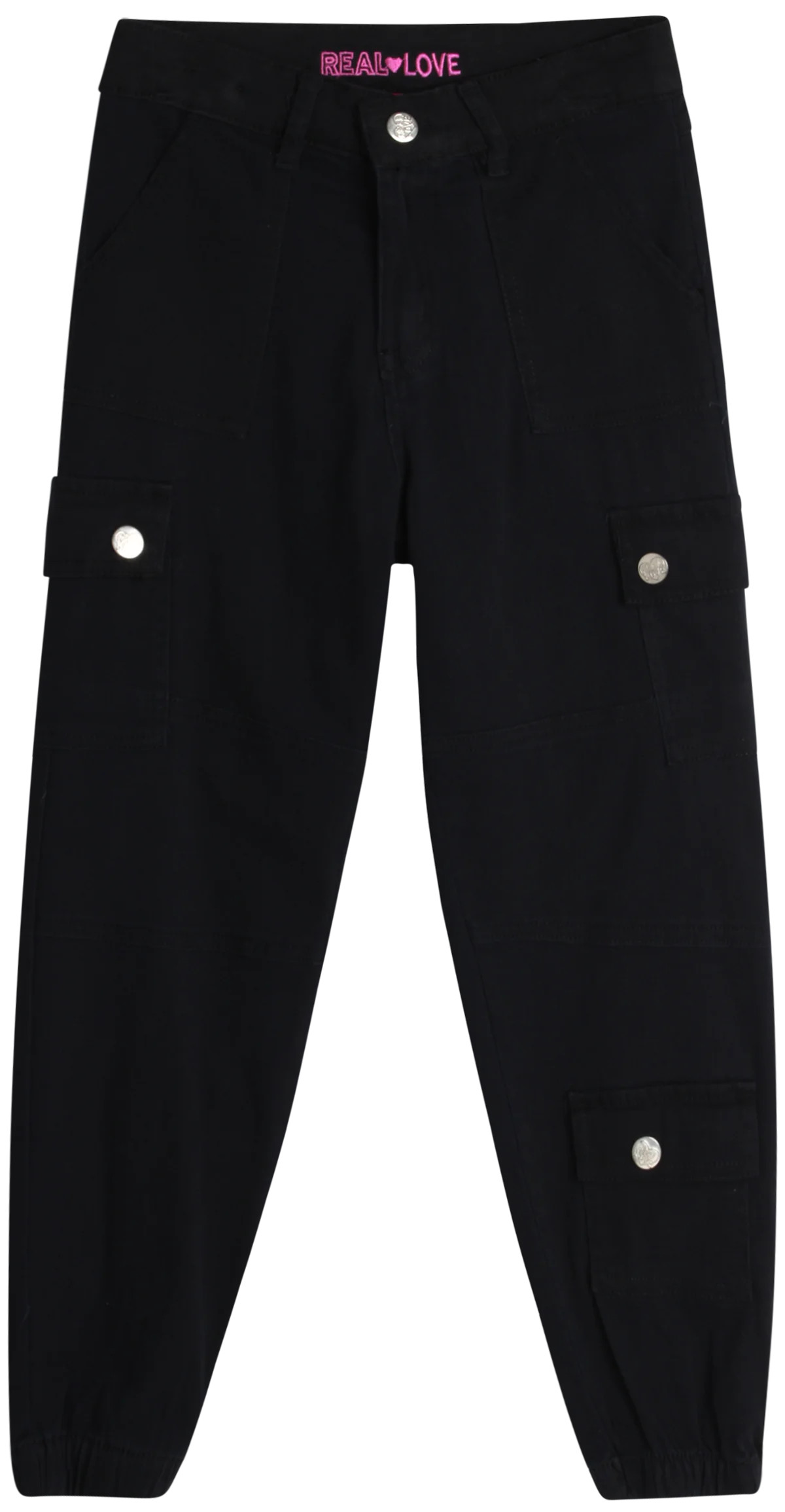 Real Love Girls' Pants - Casual Twill Cargo Jogger Pants - Lightweight Cargo Pants with Pockets (... | Walmart (US)