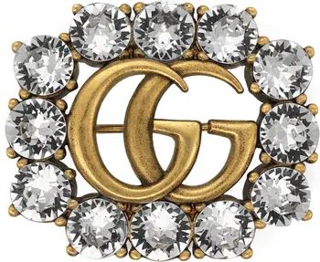 Double-G Brooch with Crystals | Nordstrom