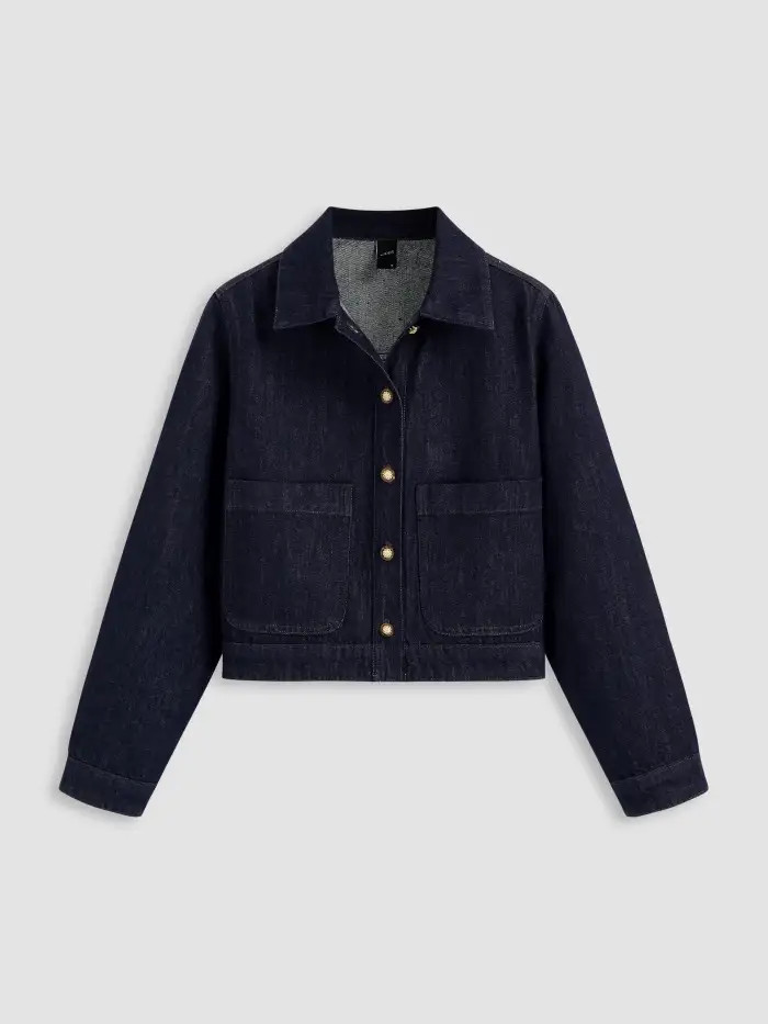 Denim Collar Button Jacket | Cider