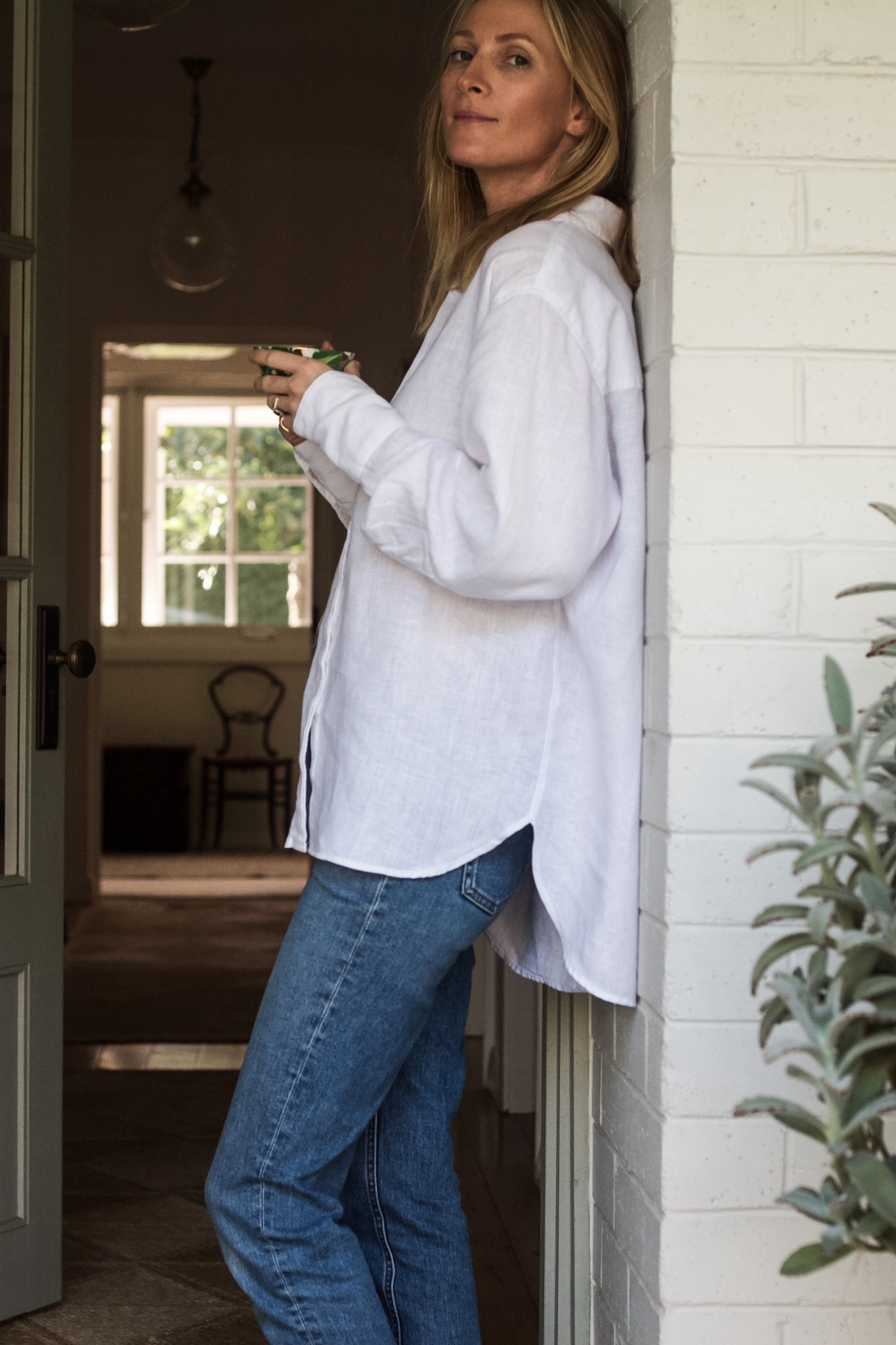 The classic boyfriend linen shirt—slightly oversized. I'm wearing a size 8 for that relaxed, lived-in look paired with high rise denim. 

#LTKnewzealand #LTKaustralia #LTKautumn
