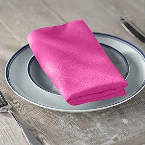 LA Linen 10-Pack Polyester Poplin Napkins 17 by 17-Inch, Hot Pink | Amazon (US)