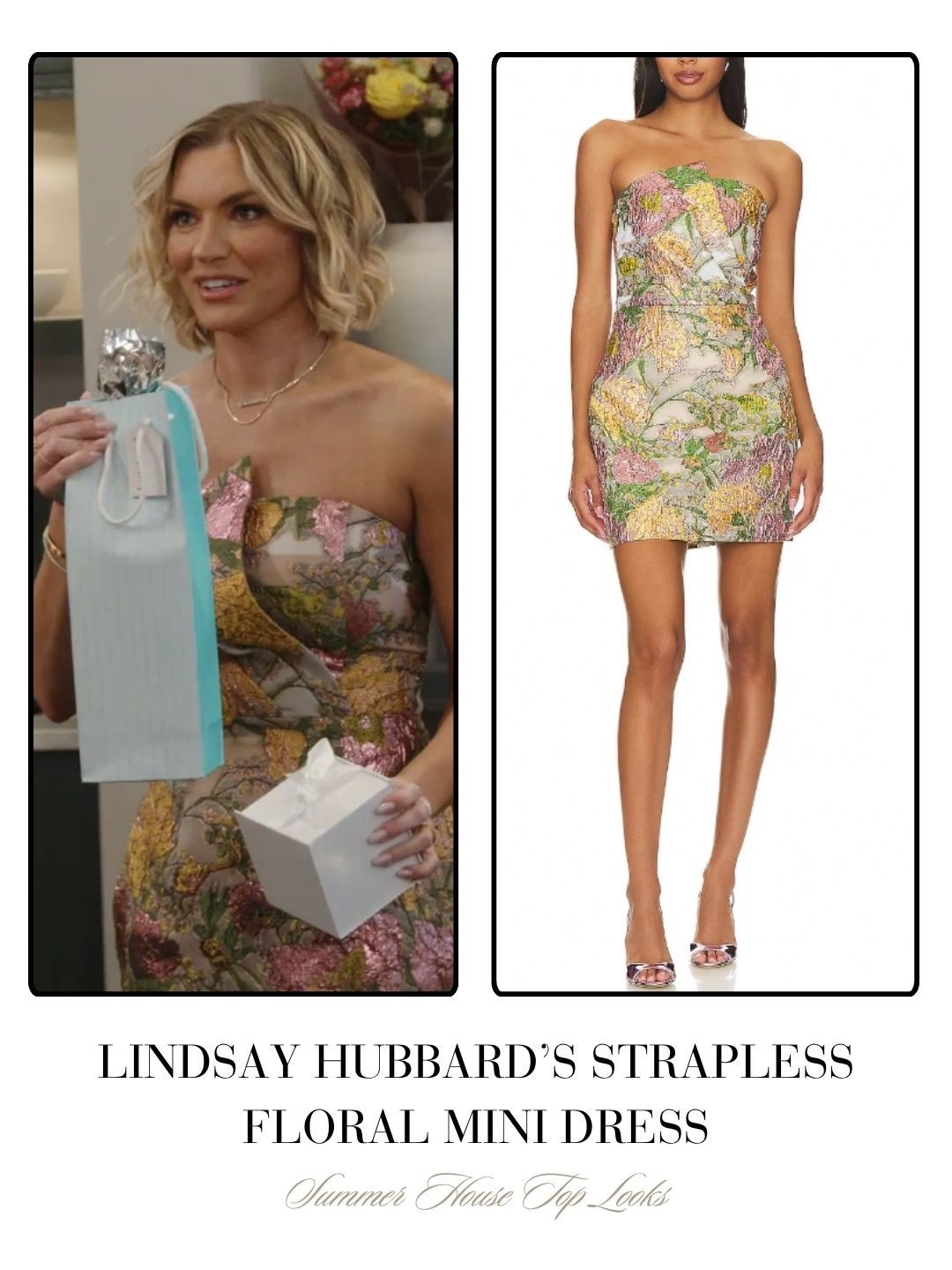 Lindsay Hubbard’s Strapless Floral Dress 