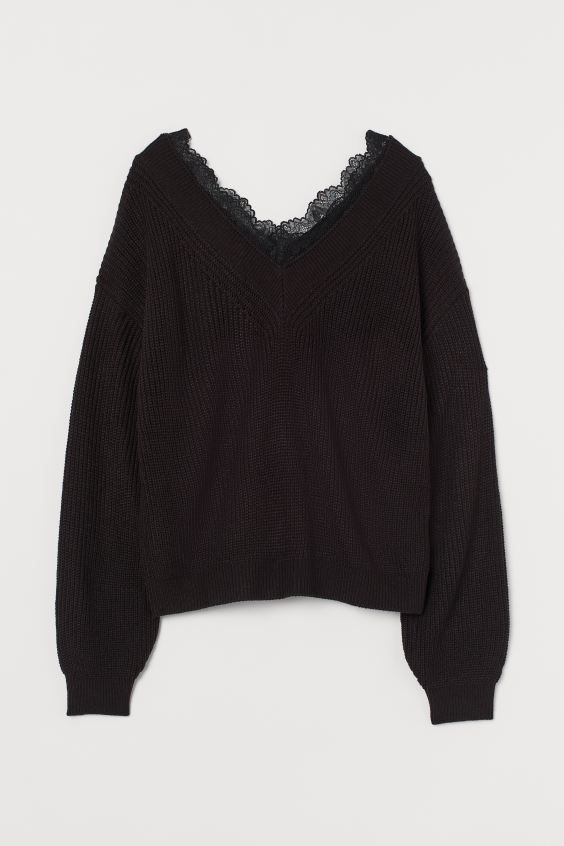 Lace-trimmed Sweater | H&M (US)