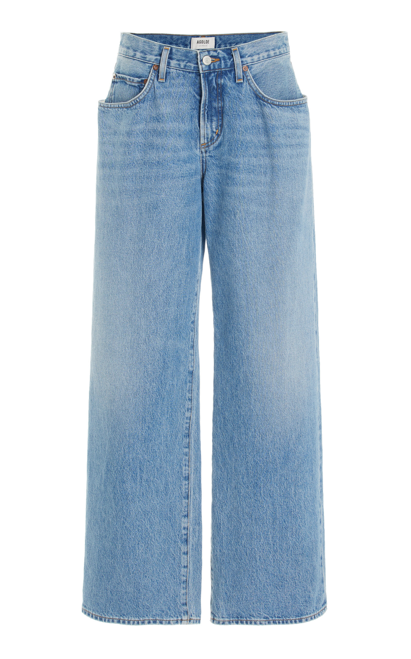 Agolde - Women's Fusion Wide-Leg Jeans - Medium Wash - 26 - Moda Operandi | Moda Operandi (Global)
