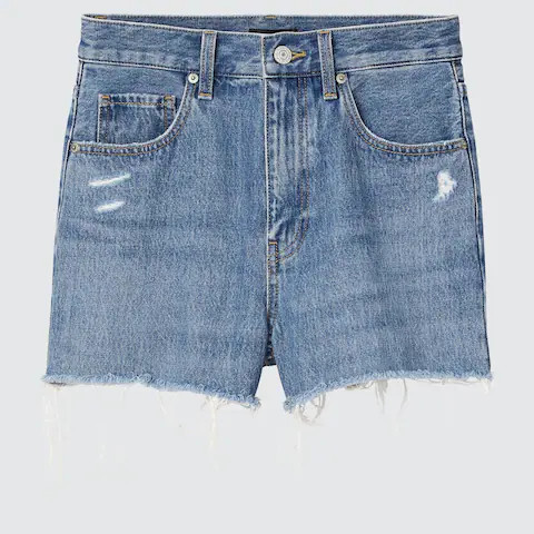 Women High Rise Denim Shorts | UNIQLO (UK)