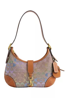 COACH Hamptons Hobo Bag in Crystal Signature Jacquard | Belk