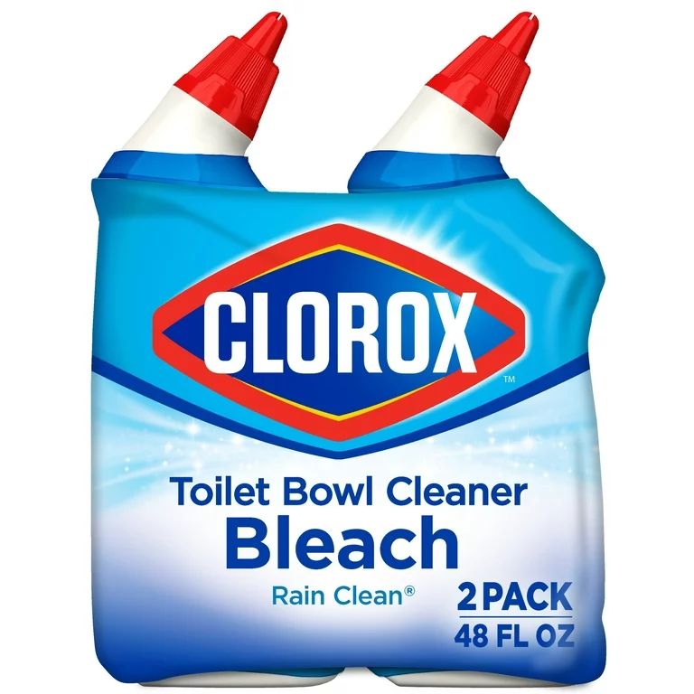 Clorox Toilet Bowl Cleaner with Bleach, Rain Clean - 24 Ounce, 2 Count | Walmart (US)