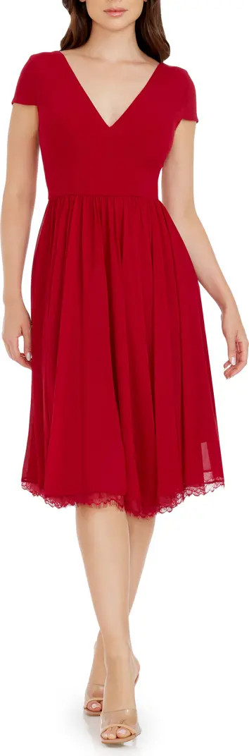 Corey Chiffon Fit & Flare Cocktail Dress | Nordstrom