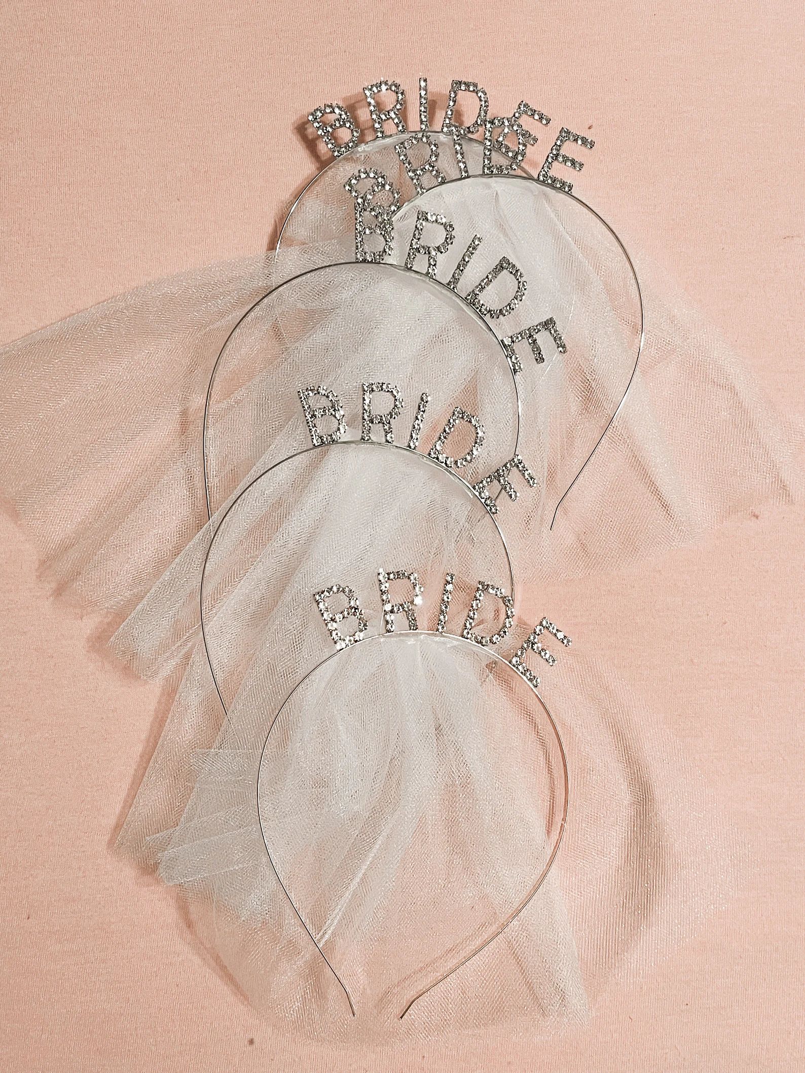 Bachelorette Party Favors. BRIDE Rhinestone Veil Headband. Bridal Party Headband. Bridesmaid Gift... | Etsy (US)
