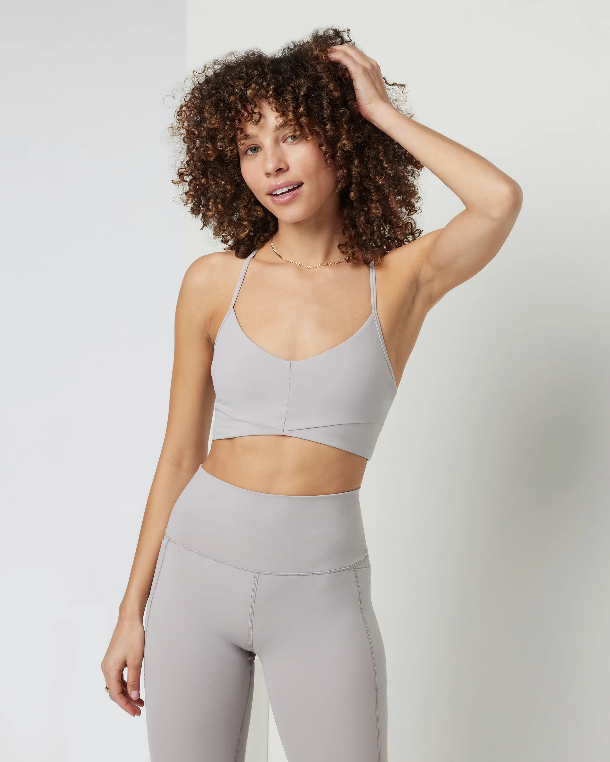 Adeline Bra | Soft Pewter Adjustable Sports Bra | Vuori | Vuori Clothing (US & Canada)