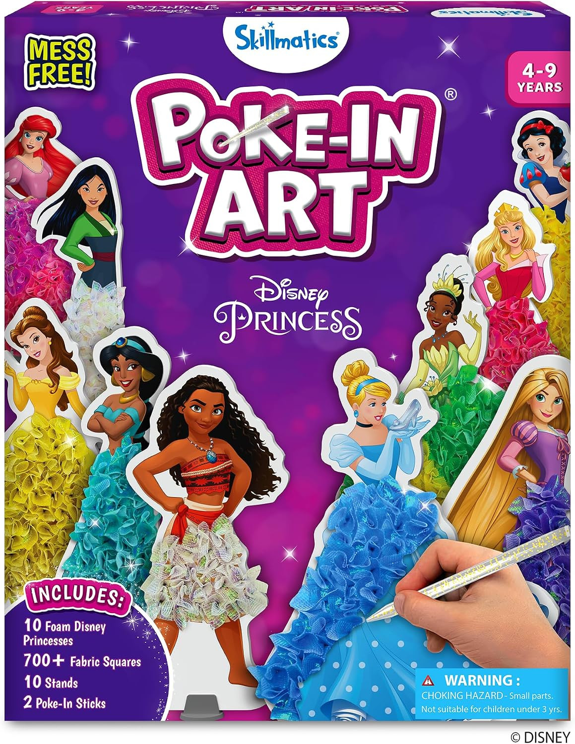 Skillmatics Poke-in Art – Disney Princesses, Wood Craft Kit, Gift for Kids | Amazon (US)
