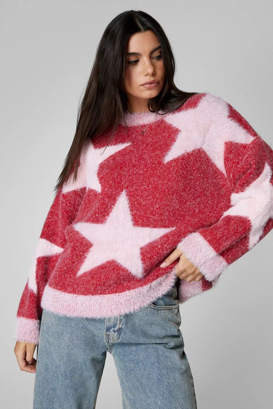 Star Jacquard Sweater | Nasty Gal US