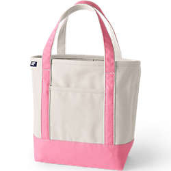 Medium Natural Open Top Canvas Tote Bag | Lands' End (US)
