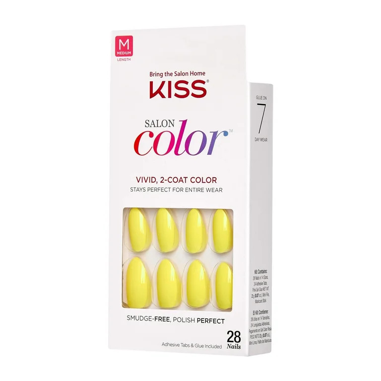 KISS Salon Color Nails - Dolphin, Medium, Stiletto Shape | Walmart (US)