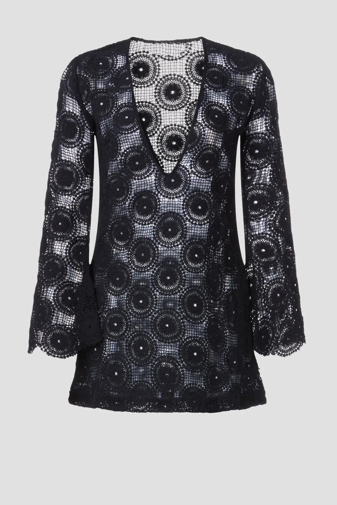 Black Sheer Crochet Dress | Rent the Runway