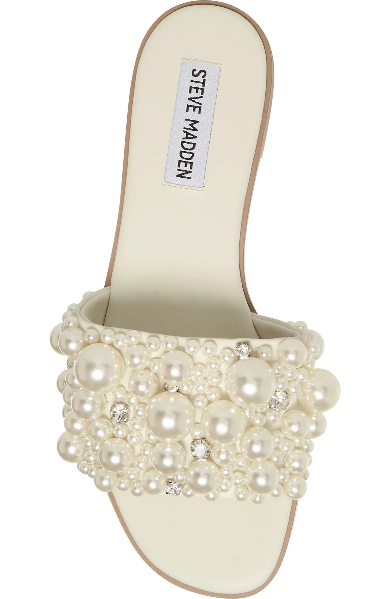Knicky Imitation Pearl Embellished Slide Sandal (Women) | Nordstrom