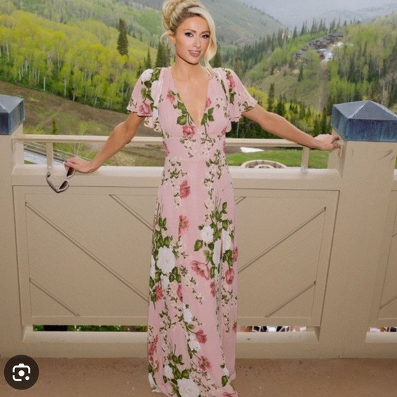 Reformation Pink Floral Maxi Dress | Poshmark