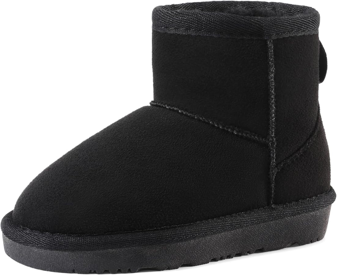 DREAM PAIRS Girls Boys Boots Kids Winter Ankle Faux Fur Lined Snow Shoes FuzzyClassic Kid's Low B... | Amazon (US)