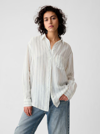 100% Linen Big Shirt | Gap (US)