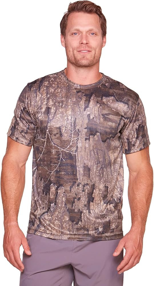 Realtree Men's Essential Camo Lightweight Performance Short Sleeve Shirt | Amazon (US)