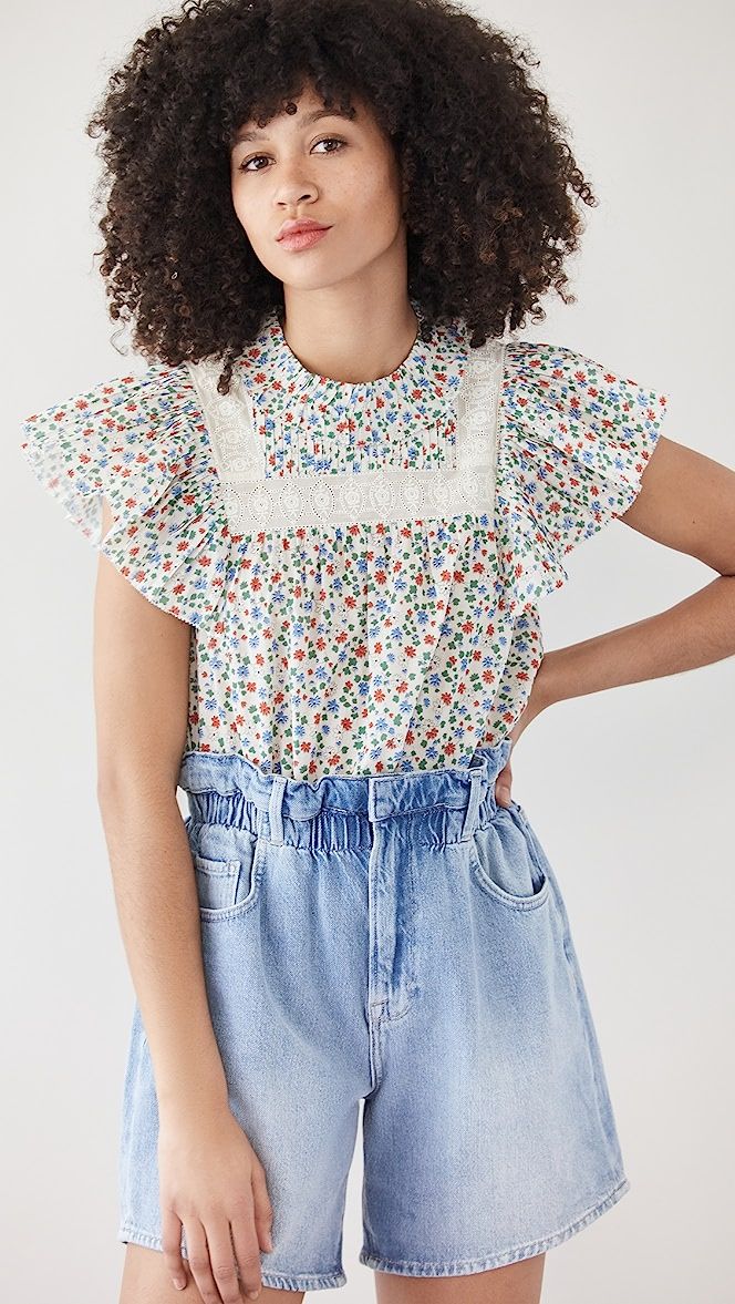 Bubbie Ditsy Short Sleeve Top | Shopbop