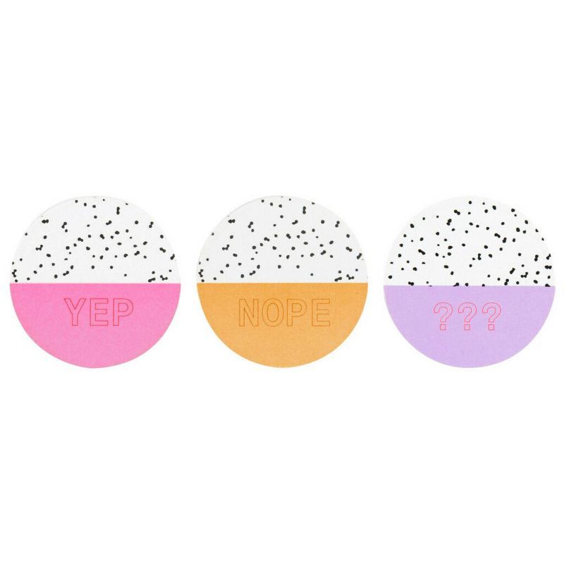 Post-it 3pk Round Page Markers Pink/Lilac/Orange | Target
