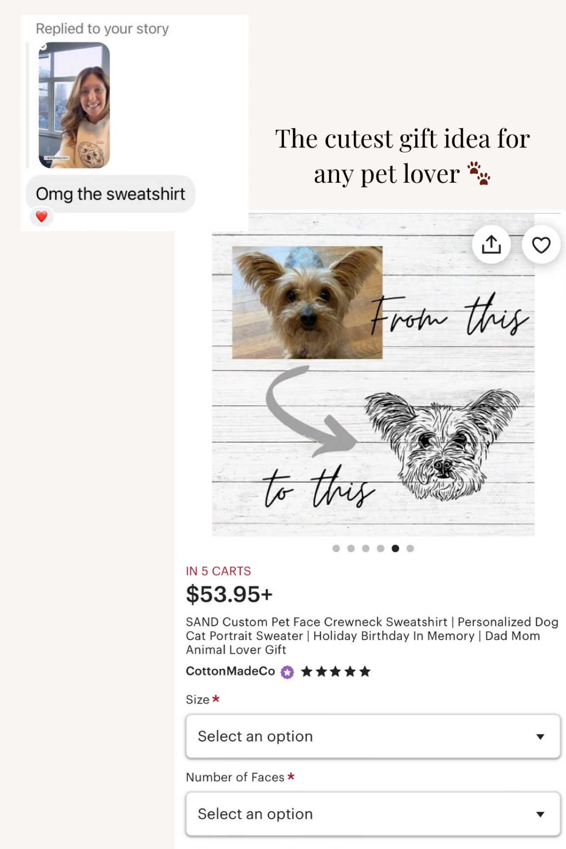 #giftidea for any pet lover! Personalized dog or cat crewneck 🐾

#holidaygift #personalizedgift #petlover

#LTKHoliday #LTKGiftGuide