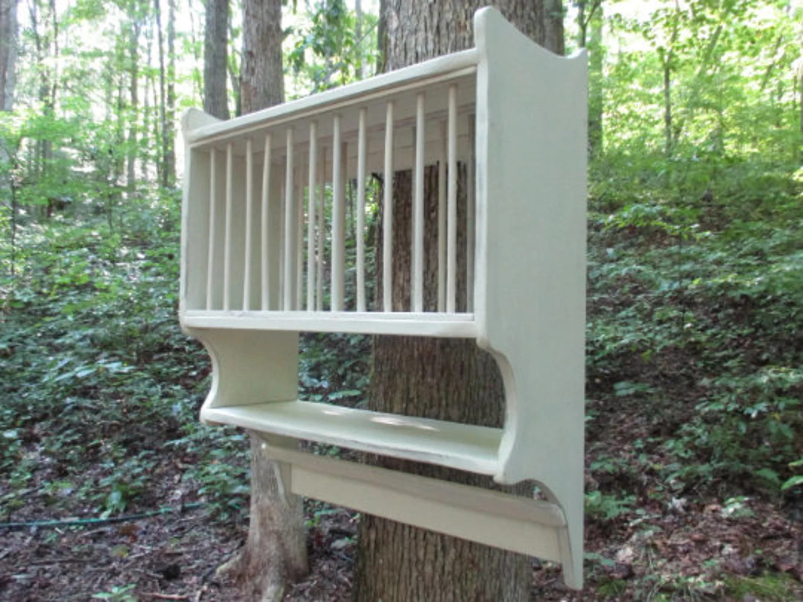 30 Farmhouse Plate Rack With Primitive Towel Rung, Hanging Plate Rack, Country Kitchen Wall Rack,... | Etsy (US)