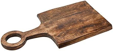 Main + Mesa Modern Boho Mango Wood Cutting Board with Handle for Chopping, Cheese Boards or Charc... | Amazon (US)