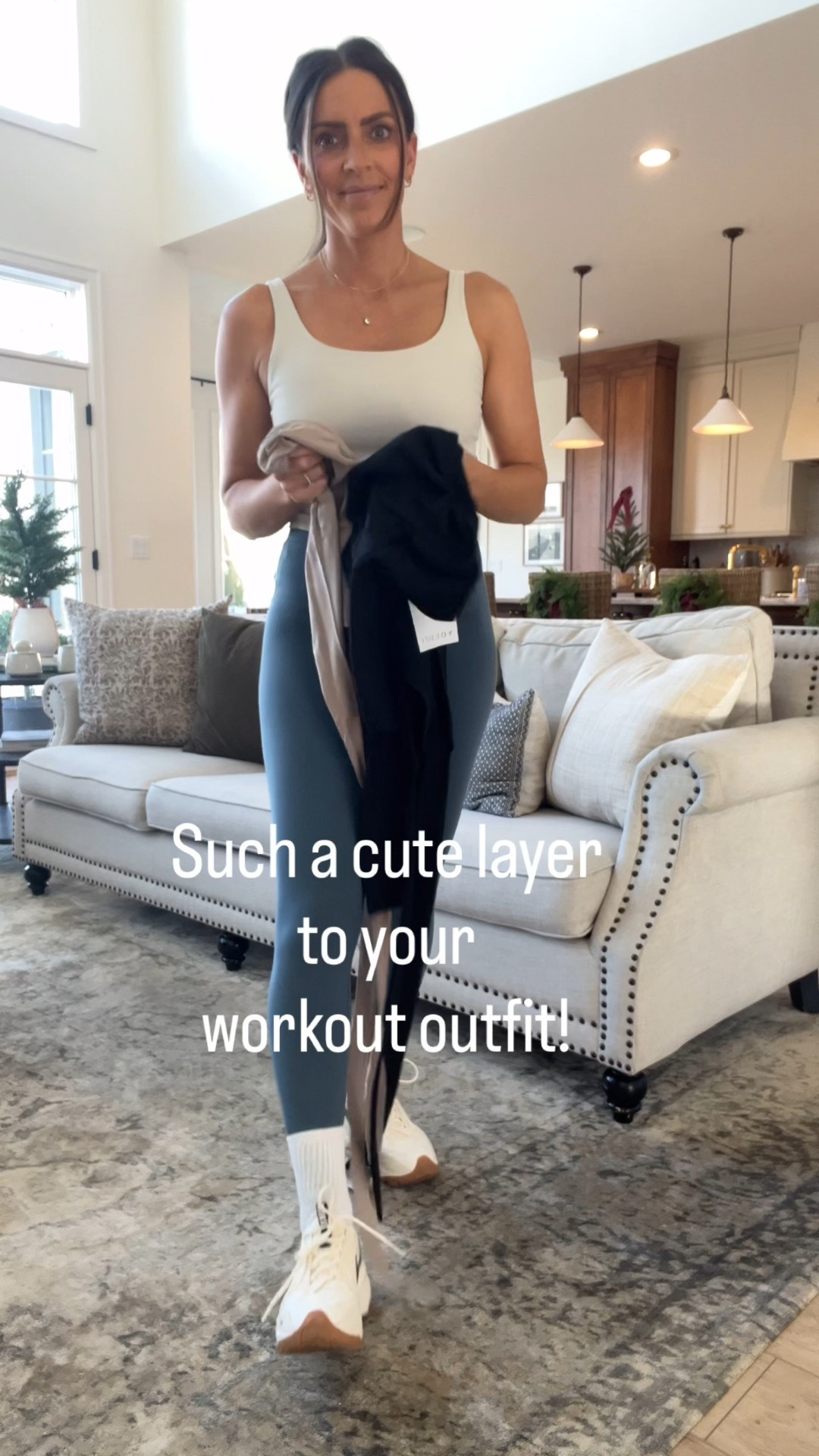 The cutest and softest wrap around tops. Layer over your yoga or Pilates outfit. Amazon affordable fitness fashion. Buttery soft leggings. Nike sneakers  

#LTKPetite #LTKActive #LTKootd