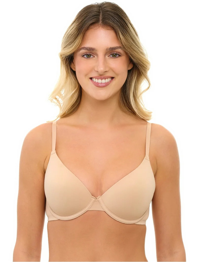 No Boundaries Lightly Lined Underwire T-Shirt Bra, Women's 34A to 40DDD | Walmart (US)