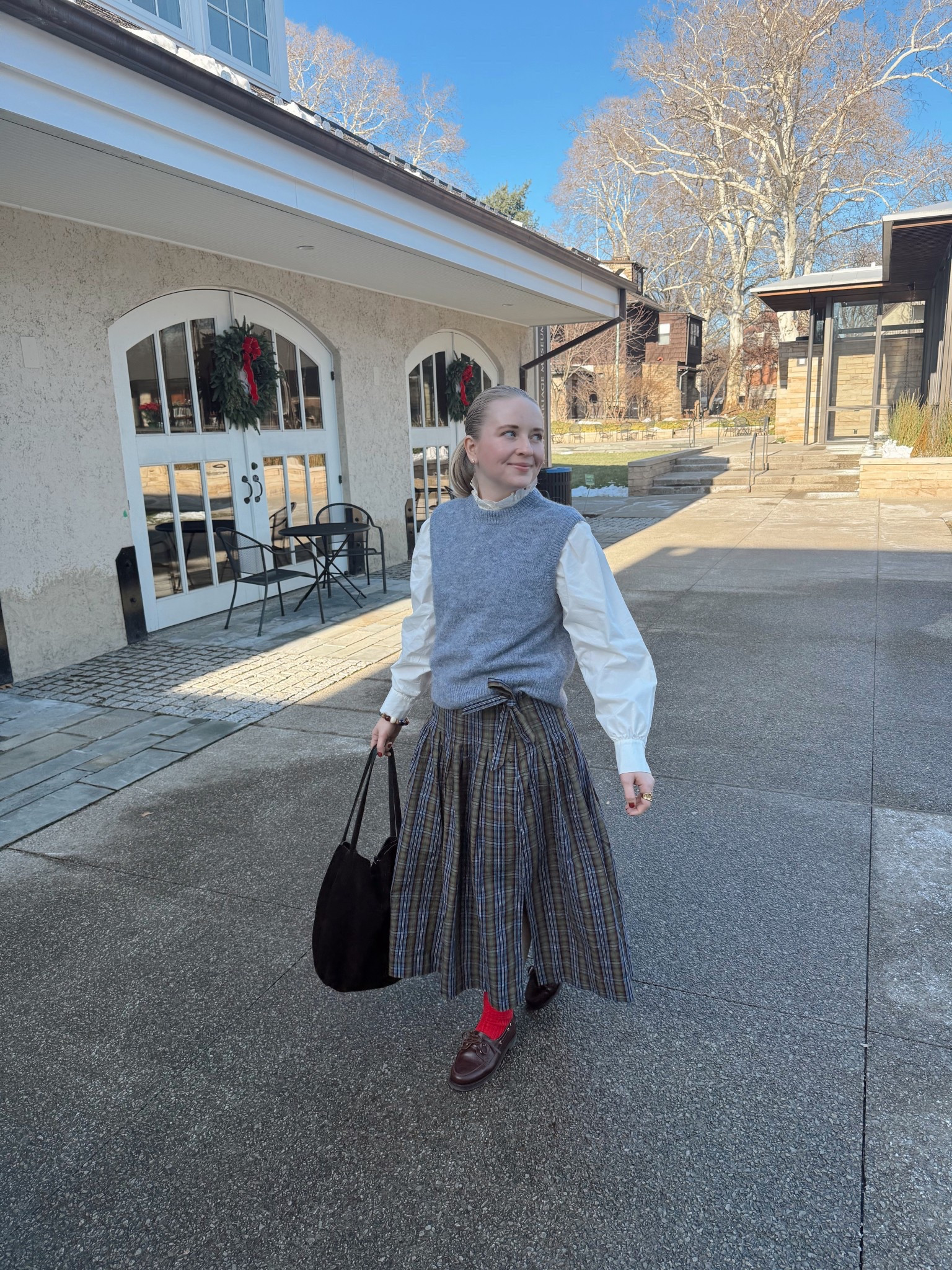 a layered festive look with plaid is my favorite! This jumper has been on my wishlist for forever- so many styling opportunities all year round!

#LTKootd #LTKHoliday