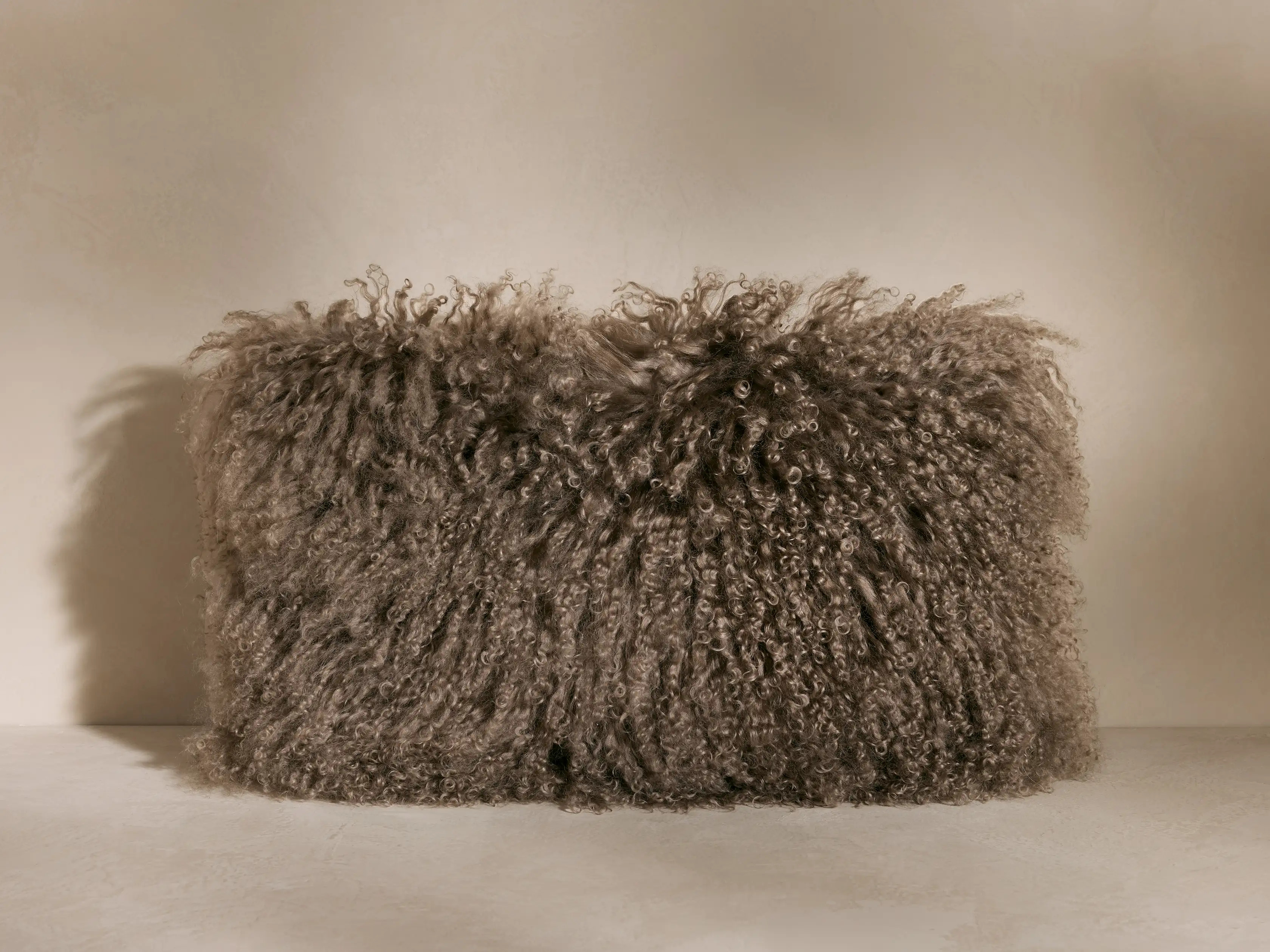 Tibetan Longwool Lumbar Pillow | Arhaus