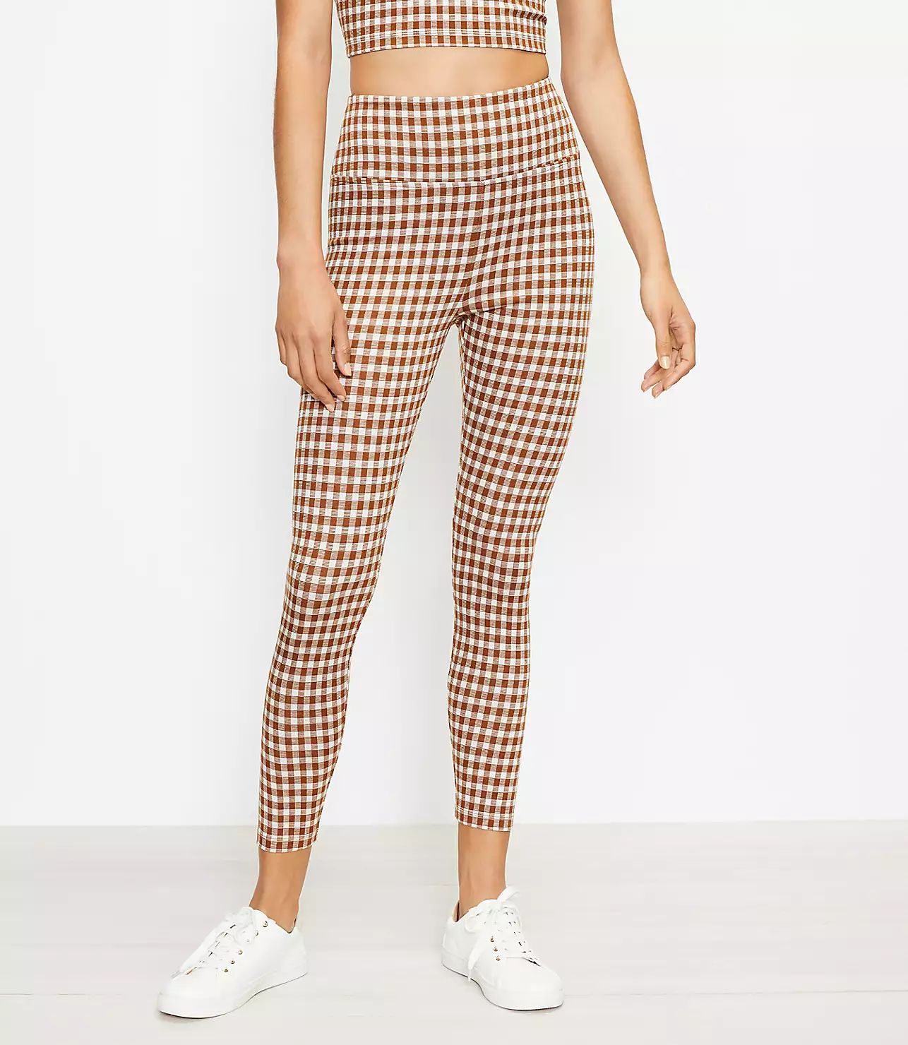 Lou & Grey Gingham High Rise Ponte Pocket Leggings | LOFT