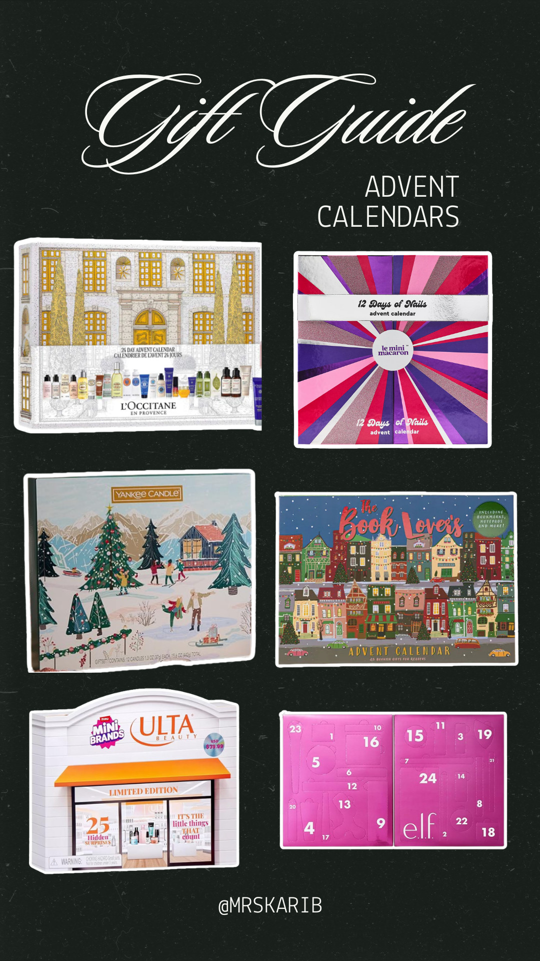 Gift guide for advent calendars!

gift guide, gifts for her, advent calendar, beauty, makeup, christmas, holiday, gifts, christmas gifts 

#LTKSeasonal #LTKHoliday #LTKGiftGuide