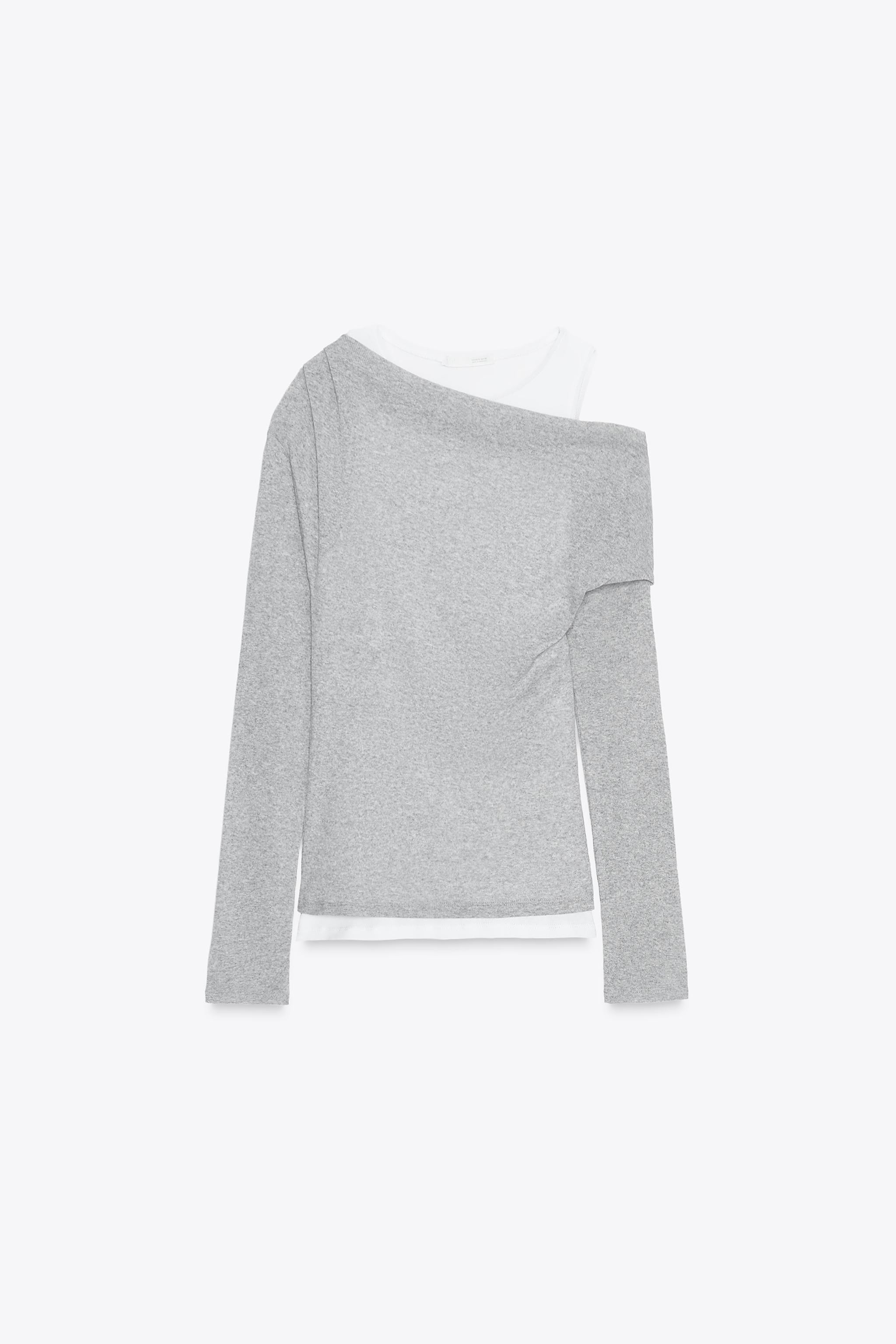 ASYMMETRIC LAYERED-EFFECT T-SHIRT | Zara DE