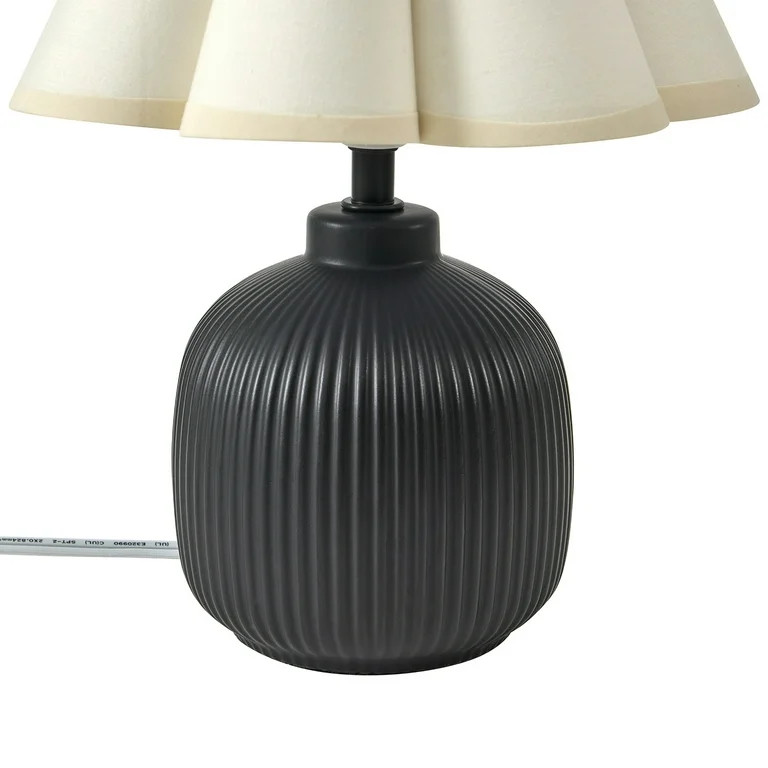 Home Decor Collection 12.5" Black Ceramic Table Lamp - Walmart.com | Walmart (US)