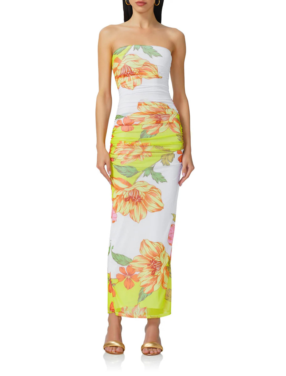Marlo Maxi Dress - Color Block Floral | ShopAFRM