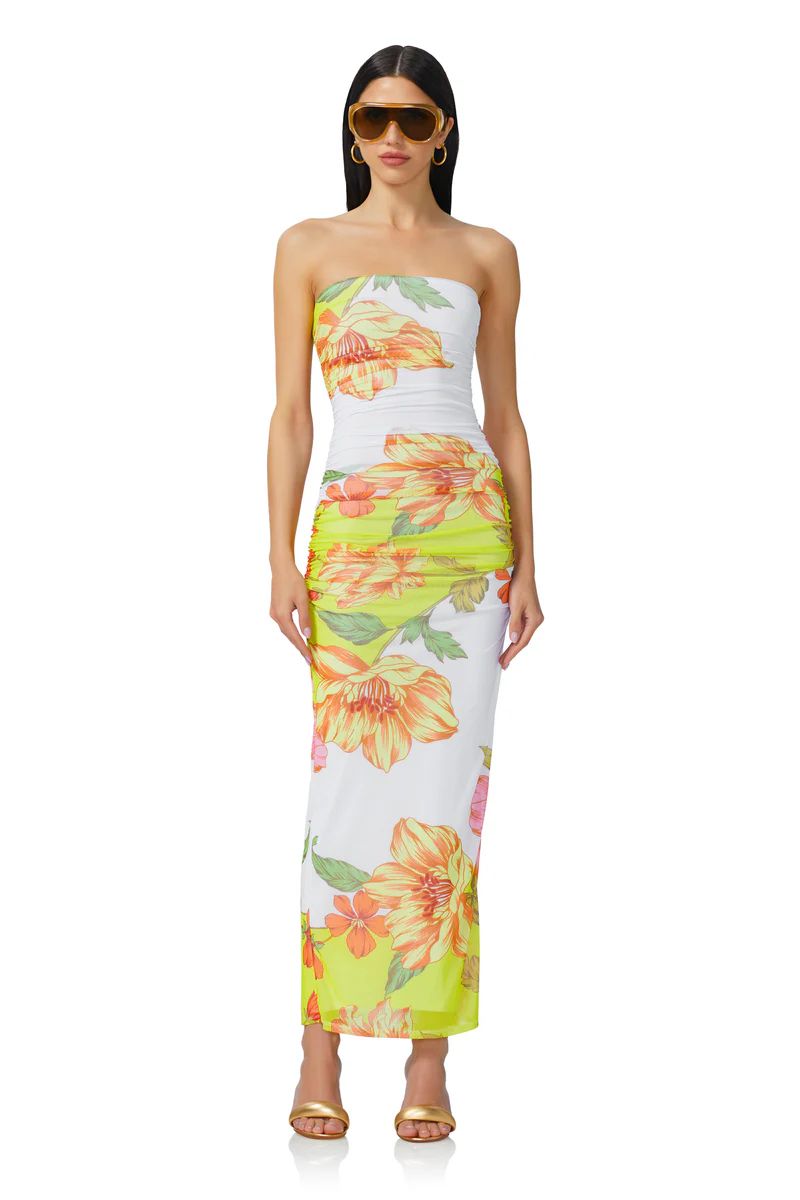 Marlo Maxi Dress - Color Block Floral | ShopAFRM